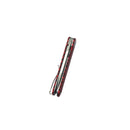 Kubey NEO Outdoor Folding Pocket Knife 3.43" AUS-10 Beadblast Clip Point Blade Red Black Damascus G10 Handle KU371E