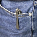 Kubey Nova Folding Knife 3.66" 14C28N Drop Point Darkwashed Blade Gray Titanium Handle KB235E