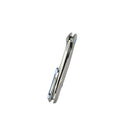 Kubey Nova Folding Knife 3.66" 14C28N Drop Point Bead Blasted Blade Gray Titanium Handle KB235F