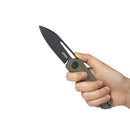 Kubey Royal KUB321F Folding Knife – Black/OD Green G10, 2.99″ D2 Blade