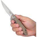 Kubey Tityus KUB322H Folding Knife – Black & Ivory G10, 3.39″ D2 Blade
