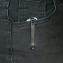 Kubey Tityus Liner Lock Flipper Folding Knife Jade G10 Handle 3.39" Blackwash 14C28N Blade KU322X