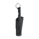 WOLF E-CQC Fixed Blade Knife Black G10 Handle Kydex Sheath 2.76" Satin D2 KU320A