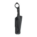 WOLF E-CQC Fixed Blade Knife Black G10 Handle Kydex Sheath 2.76" Dark Stonewashed D2 KU320B