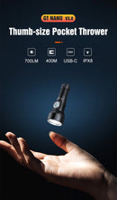 Lumintop GT Nano 3.0 – 700 Lumen USB‑C Rechargeable Keychain Flashlight
