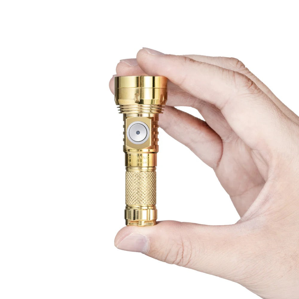 Lumintop GT Nano 3.0 Brass – 700 Lumen USB‑C Rechargeable Mini EDC Flashlight