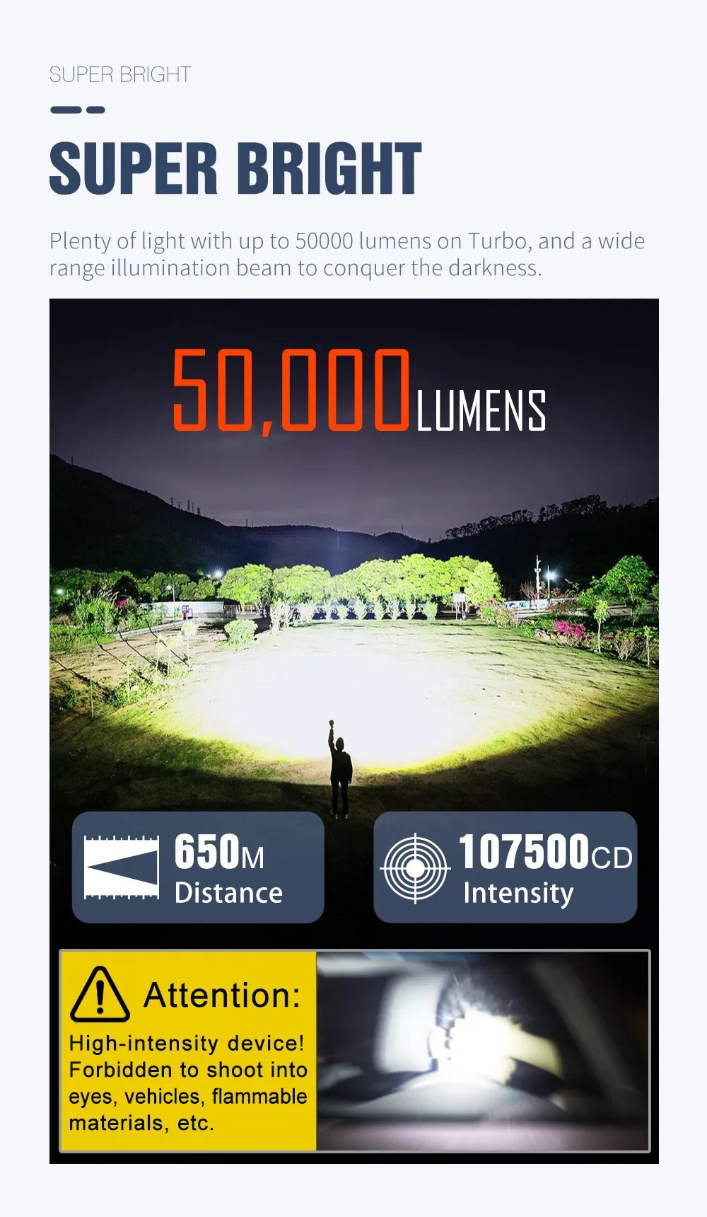 Lumintop Mach 3.0 Floodlight | 50,000 Lumen USB‑C Rechargeable Searchlight