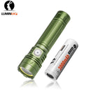 Lumintop W1 Multi-Light Rechargeable Flashlight – Green | 650m Range, White & Red Light, 21700 Battery