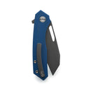 M Miguron Keryx Flipper Folding Knife Blue Micarta Handle 3.25" Dark Grey PVD 14C28N Blade MGR-813MBU