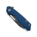 M Miguron Keryx Flipper Folding Knife Blue Micarta Handle 3.25" Dark Grey PVD 14C28N Blade MGR-813MBU