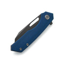 M Miguron Keryx Flipper Folding Knife Blue Micarta Handle 3.25" Dark Grey PVD 14C28N Blade MGR-813MBU