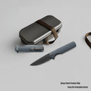 M Miguron Perism Flipper Folding Knife Grey G10 Handle 3.38" Dark Grey PVD D2 Blade MGR-811DGII
