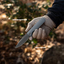 M Miguron Perism Flipper Folding Knife Grey G10 Handle 3.38" Dark Grey PVD D2 Blade MGR-811DGII