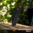 M Miguron Talism Flipper Folding Knife Black G10 Handle 3.01" Black PVD D2 Blade MGR-810BKII