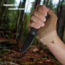 M Miguron Talism Flipper Folding Knife Black G10 Handle 3.01" Black PVD D2 Blade MGR-810BKII