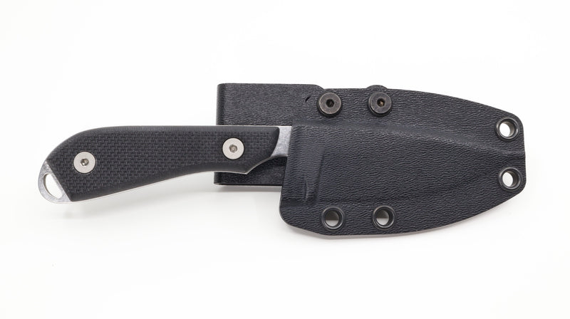 White River M1 Pro Fixed Blade Knife – 3in Magnacut, Black Textured G10 Handles