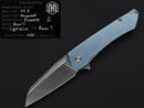 Machinewise Mojave 0744 – 3.45" S90V Blade, Light Blue Finestep Titanium Handles