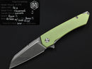 Machinewise Mojave 0755 – 3.45" S90V Blade Green w/ Gold Distressed Titanium Handles