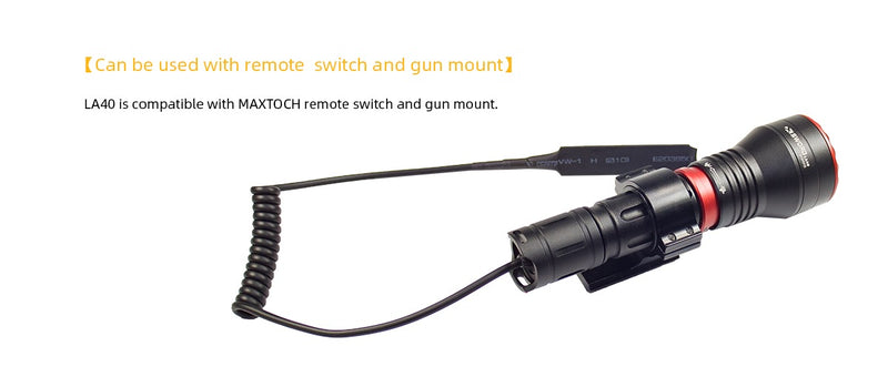 MAXTOCH LA40 Compact Zoom LEP Flashlight – 1800m Throw, 18650 Powered