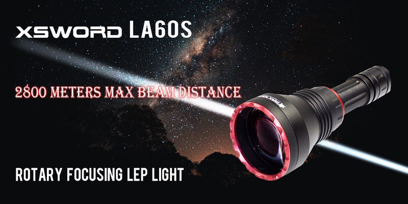 MAXTOCH LA60S Compact Zooming LEP Flashlight – 2800m Throw, 1×21700 Battery