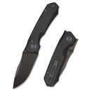 Remette Rhino MC25B front view – 3.15″ black titanium-coated 14C28N drop point folding knife