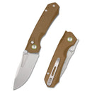 Remette Rhino MC26A front view – 3.15″ stonewashed 14C28N drop point folding knife