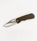 McNees Knives Dixon 3.75 inch MagnaCut frame lock knife with bronze handle