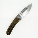 Medford Midi Marauder clip side, showing the flamed titanium pocket clip and integral titanium frame lock