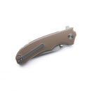 Miguron Centurion Folding Knife 3.5" 14C28N Stonewash & Satin Blade Tan G10 Handle MGR-812TN