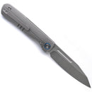 Miguron Ekry Front Flipper Folding Knife 3.35" CPM-20CV Rubbed Satin Blade Titanium Handle MGR-617GY