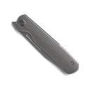 Miguron Ekry Front Flipper Folding Knife 3.35" CPM-20CV Rubbed Satin Blade Titanium Handle MGR-617GY