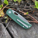 Miguron Moyarl Folding Knife 3.25" 14C28N Satin Blade Green Micarta Handle MGR-806MGN