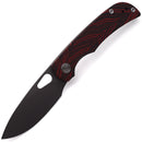 Miguron Moyarl Folding Knife 3.25" 14C28N Dark Grey PVD Blade Red Damascus G10 Handle MGR-806DRD