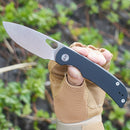 Miguron Moyarl Folding Knife 3.25" 14C28N Satin Blade Black Micarta Handle MGR-806MWBK