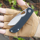 Miguron Moyarl Folding Knife 3.25" 14C28N Satin Blade Black Micarta Handle MGR-806MWBK