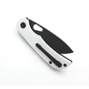 Miguron Moyarl Folding Knife 3.25" Black PVD 14C28N Blade White G10 Handle MGR-806WH
