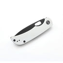 Miguron Moyarl Folding Knife 3.25" Black PVD 14C28N Blade White G10 Handle MGR-806WH