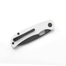 Miguron Moyarl Folding Knife 3.25" Black PVD 14C28N Blade White G10 Handle MGR-806WH