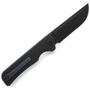 Miguron Pagos Front Flipper Knife 3.16" Black PVD 14C28N Blade Black G10 Handle MGR-807SBK