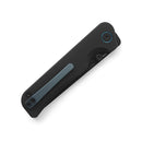 Miguron Pagos Front Flipper Knife 3.16" Black PVD 14C28N Blade Black G10 Handle MGR-807SBK