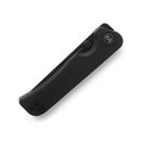 Miguron Pagos Front Flipper Knife 3.16" Black PVD 14C28N Blade Black G10 Handle MGR-807SBK