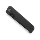 Miguron Pagos Front Flipper Knife 3.16" Black PVD 14C28N Blade Black G10 Handle MGR-807SBK