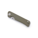 Miguron Pagos Front Flipper Knife 3.25" Black PVD 14C28N Blade Green G10 Handle MGR-807SGN