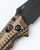 Benchmade 865BK-01 Mini Bedlam – CPM-S90V Tactical Folder with Scimitar Blade & G10 Handle