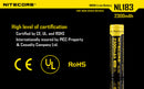 Nitecore 2300 mAh 18650 Protected Lithium Rechargeable Battery