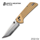 North Mountain Blade 2532-CU CHOP – SLD-Magic Tanto Blade | Brass Handle | Crossbar Lock | 10-Year Warranty