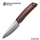 North Mountain Blade 2508-WD Mamoru Guardian – ZDP-189 Front Flipper Desert Ironwood Knife