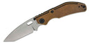 North Mountain Blade BBNM 2522-CU Bronze Tanto – 3.62" SLD Hamon Blade, Bronze Handle Frame Lock Knife