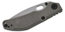 Folded titanium frame lock knife with textured handle