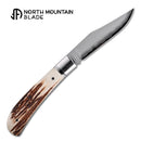 North Mountain Blade 2531-ATL Thin Classic Lanny Gentleman Pocket Knife Antler Handle